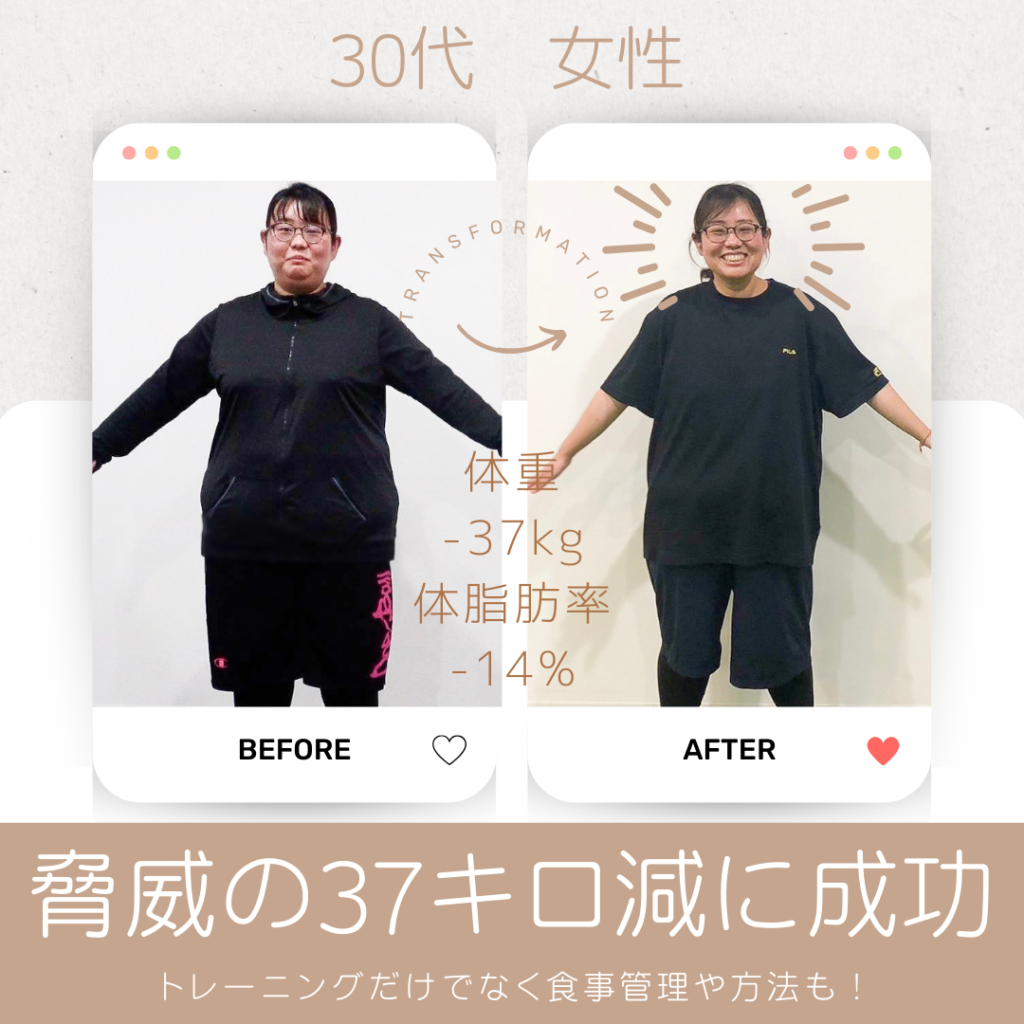 生活習慣・食事も変え体重-37kgに成功!